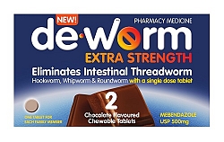 DE-WORM 500mg 2tabs Chocolate